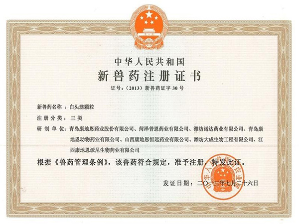 三類新獸藥-白頭翁顆粒 三類新獸藥-白頭翁顆粒